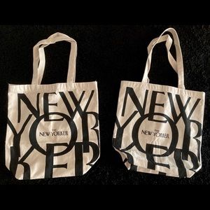 Two New Yorker tote bags